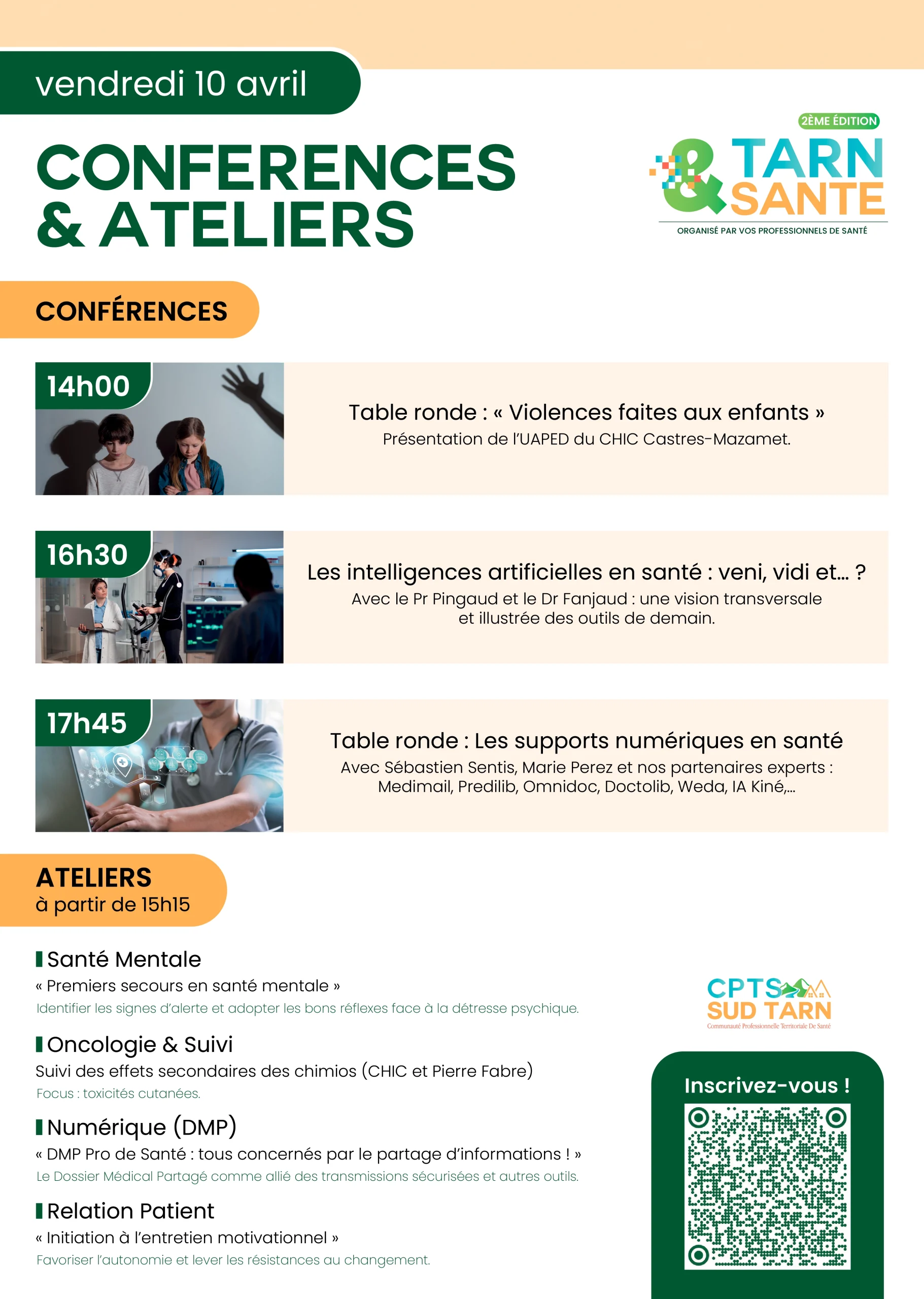 affiche conférence vendredi Tarn et santé